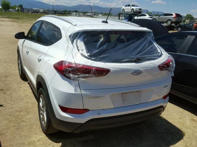 KM8J3CA41GU113467 - 2016 HYUNDAI TUCSON LIM WHITE photo 3