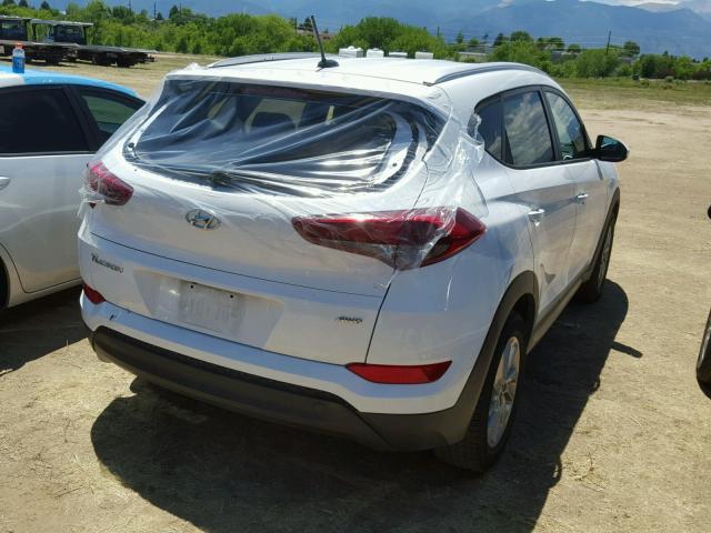 KM8J3CA41GU113467 - 2016 HYUNDAI TUCSON LIM WHITE photo 4