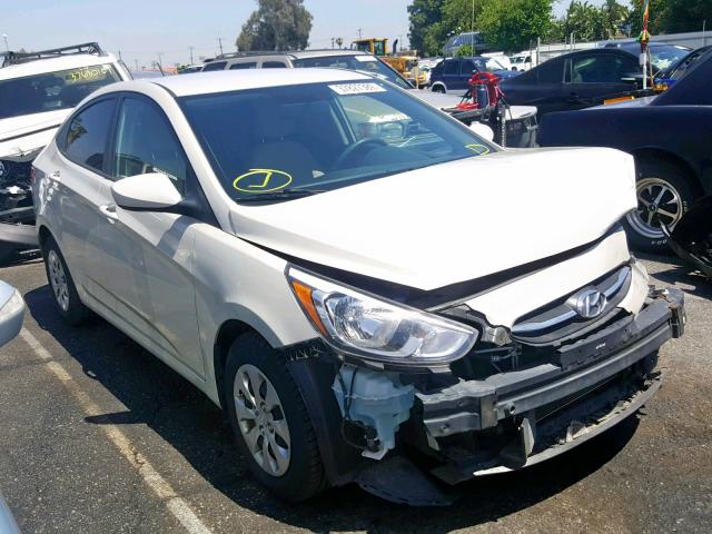 KMHCT4AEXGU000933 - 2016 HYUNDAI ACCENT SE WHITE photo 1