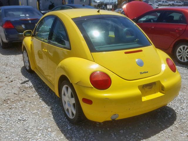 3VWDD21C42M428824 - 2002 VOLKSWAGEN NEW BEETLE YELLOW photo 3