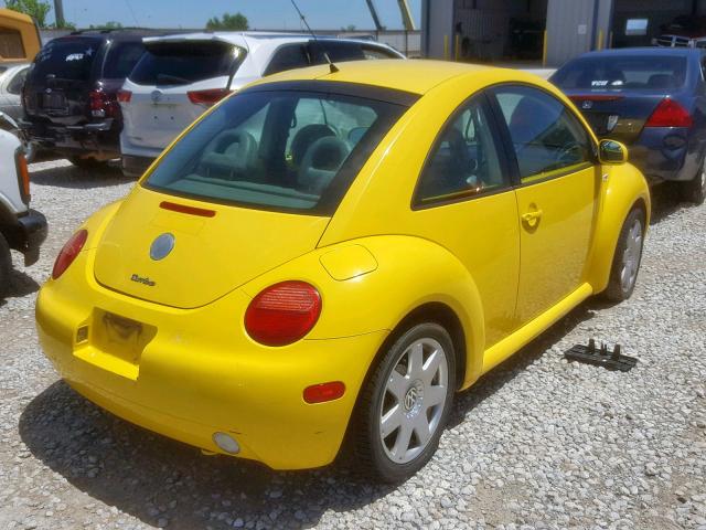 3VWDD21C42M428824 - 2002 VOLKSWAGEN NEW BEETLE YELLOW photo 4