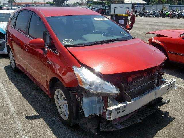 JTDZN3EU2D3268560 - 2013 TOYOTA PRIUS V RED photo 1