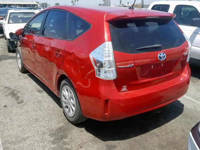 JTDZN3EU2D3268560 - 2013 TOYOTA PRIUS V RED photo 3