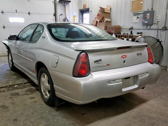 2G1WX12K8Y9164438 - 2000 CHEVROLET MONTE CARL SILVER photo 3