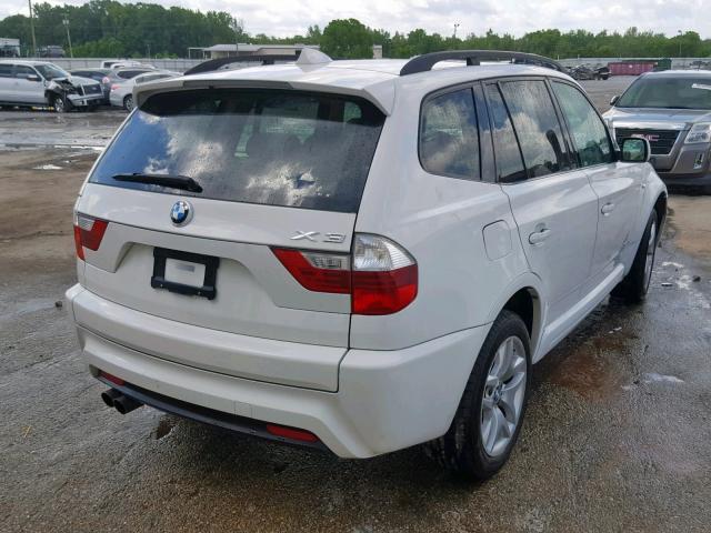 WBXPC934X9WJ28980 - 2009 BMW X3 XDRIVE3 WHITE photo 4