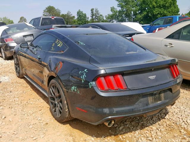 1FA6P8AM1F5366279 - 2015 FORD MUSTANG BLACK photo 3