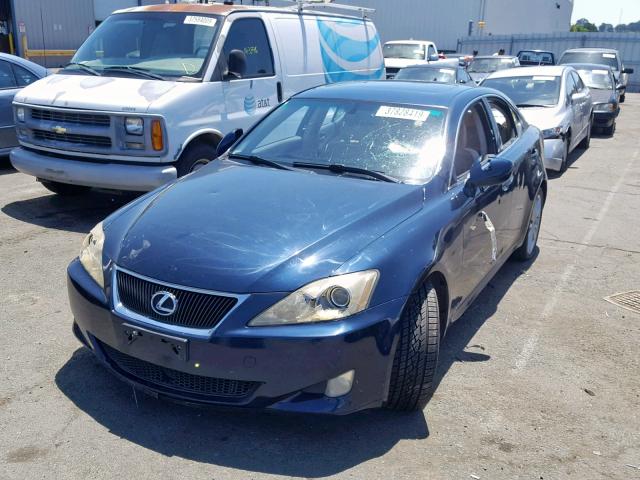 JTHBK262X75026334 - 2007 LEXUS IS 250 BLUE photo 2