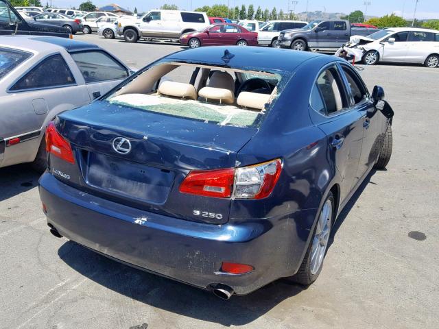 JTHBK262X75026334 - 2007 LEXUS IS 250 BLUE photo 4