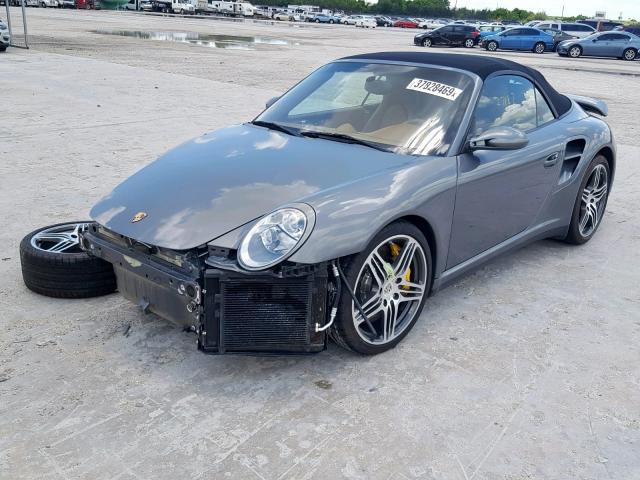 WP0CD29948S788392 - 2008 PORSCHE 911 TURBO GRAY photo 2