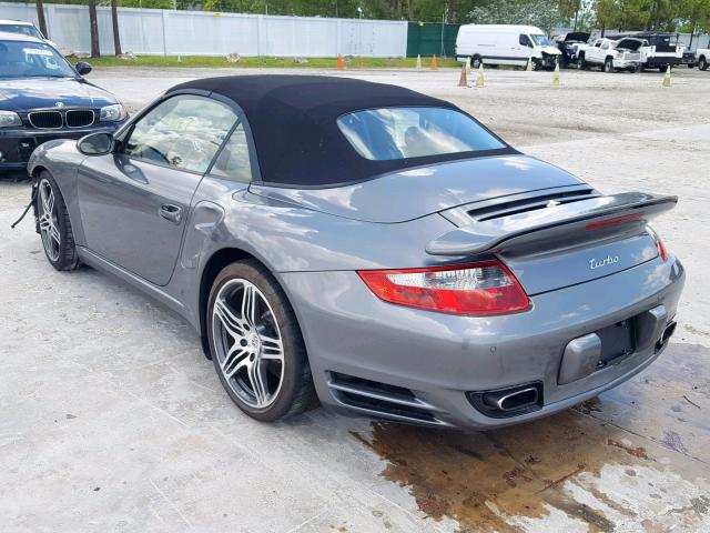 WP0CD29948S788392 - 2008 PORSCHE 911 TURBO GRAY photo 3