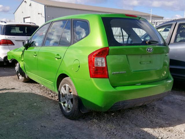 KNAFG528X97243046 - 2009 KIA RONDO BASE GREEN photo 3