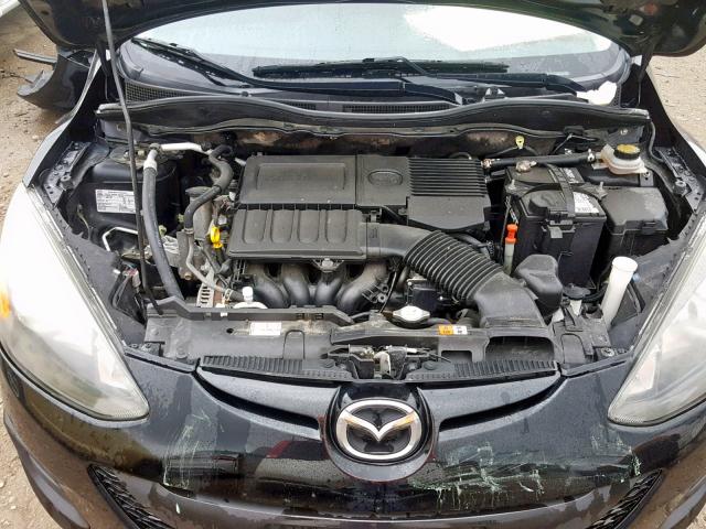 JM1DE1HYXB0108468 - 2011 MAZDA MAZDA2 BLACK photo 7