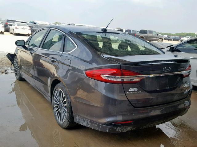 3FA6P0RU2HR356933 - 2017 FORD FUSION TIT GRAY photo 3