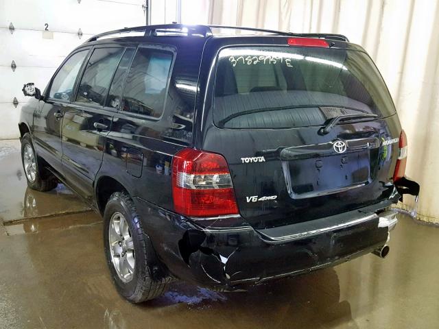 JTEEP21A160177777 - 2006 TOYOTA HIGHLANDER BLACK photo 3