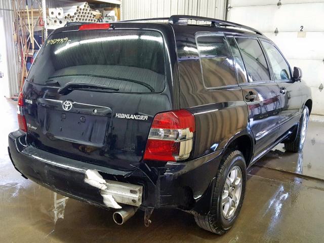 JTEEP21A160177777 - 2006 TOYOTA HIGHLANDER BLACK photo 4