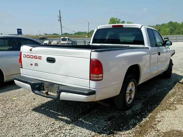 1B7GL22X0WS560061 - 1998 DODGE DAKOTA WHITE photo 4