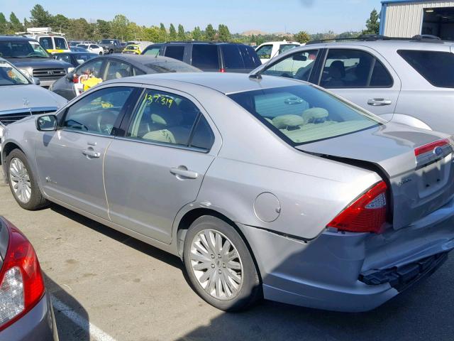 3FADP0L33AR395785 - 2010 FORD FUSION HYB SILVER photo 3