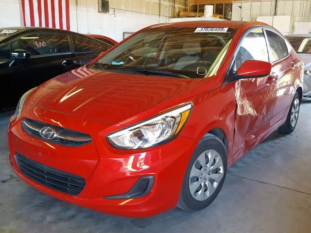 KMHCT4AE8GU065196 - 2016 HYUNDAI ACCENT SE RED photo 2