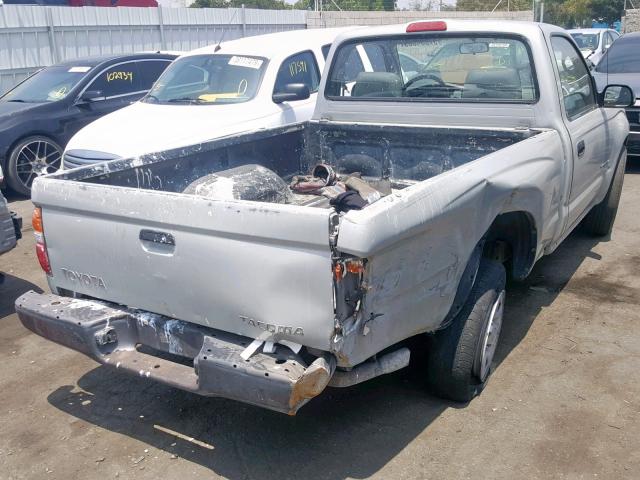 5TENL42N73Z166906 - 2003 TOYOTA TACOMA SILVER photo 4