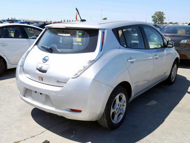 JN1AZ0CP9CT024340 - 2012 NISSAN LEAF SV SILVER photo 4