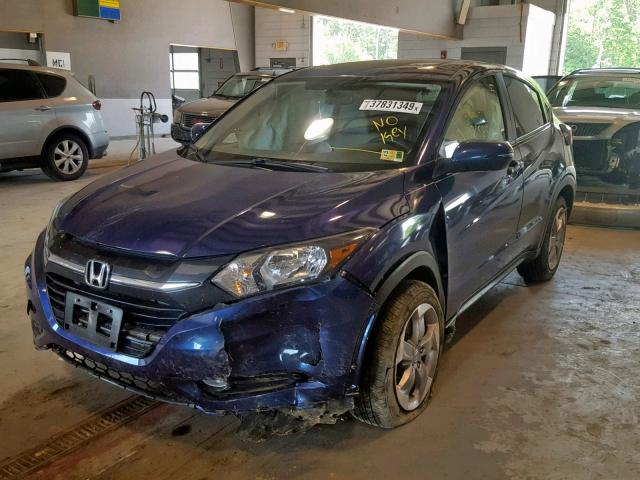 3CZRU6H50HM728502 - 2017 HONDA HR-V EX BLUE photo 2