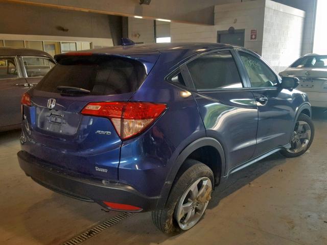 3CZRU6H50HM728502 - 2017 HONDA HR-V EX BLUE photo 4