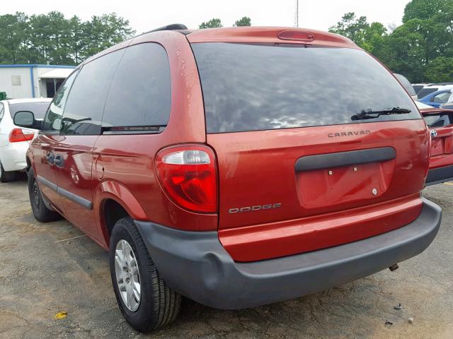 1D4GP25R67B244122 - 2007 DODGE CARAVAN SE RED photo 3