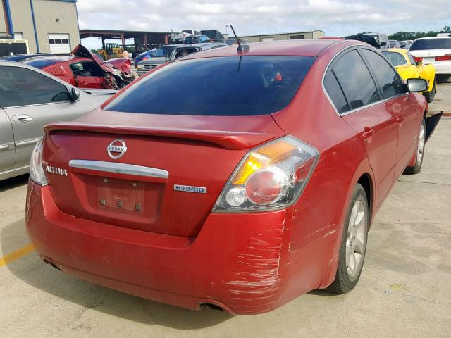 1N4CL21E99C182065 - 2009 NISSAN ALTIMA HYB RED photo 4