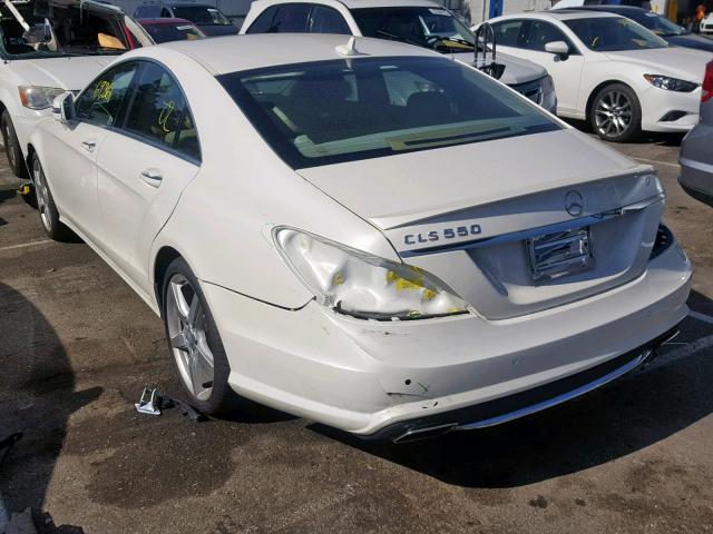 WDDLJ7DB7EA104135 - 2014 MERCEDES-BENZ CLS 550 WHITE photo 3