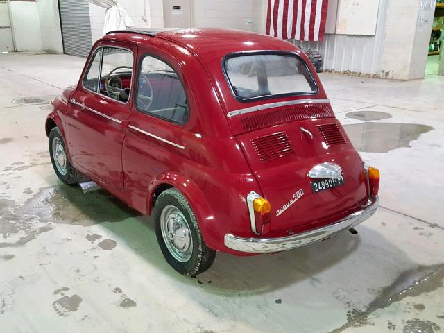 110D486104 - 1962 FIAT 500 RED photo 3