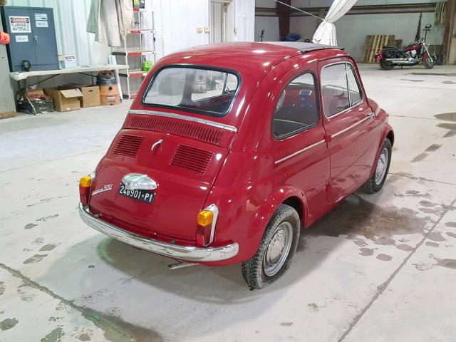 110D486104 - 1962 FIAT 500 RED photo 4