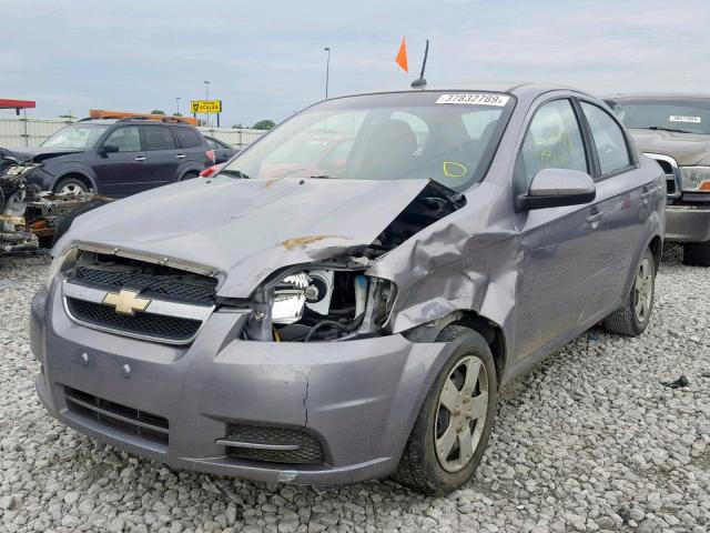 KL1TD5DE4BB134965 - 2011 CHEVROLET AVEO LS GRAY photo 2