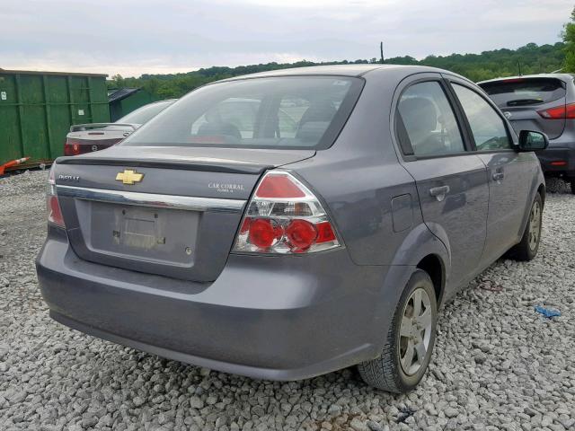 KL1TD5DE4BB134965 - 2011 CHEVROLET AVEO LS GRAY photo 4