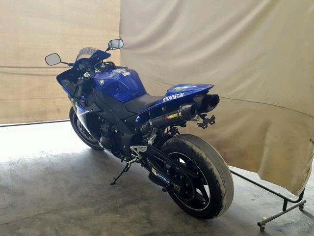 JYARN23E7AA008387 - 2010 YAMAHA YZFR1 BLUE photo 3