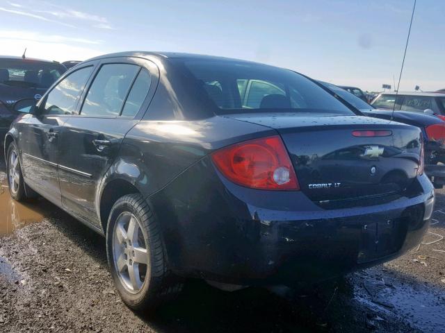 1G1AT58H397293649 - 2009 CHEVROLET COBALT LT BLACK photo 3