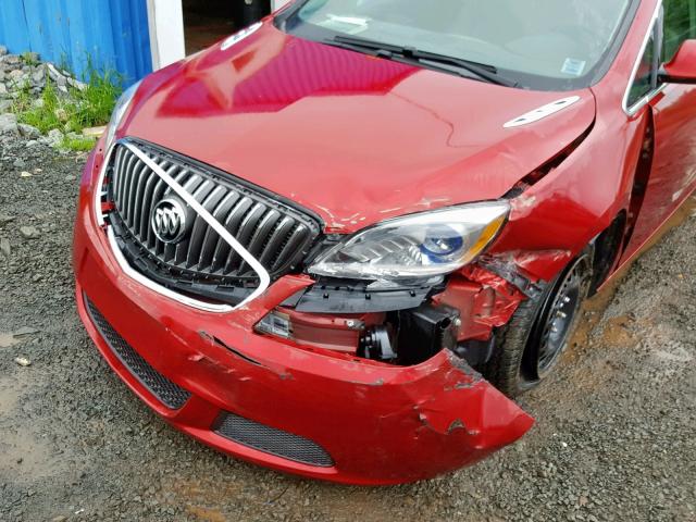 1G4P15SK1G4150141 - 2016 BUICK VERANO RED photo 9