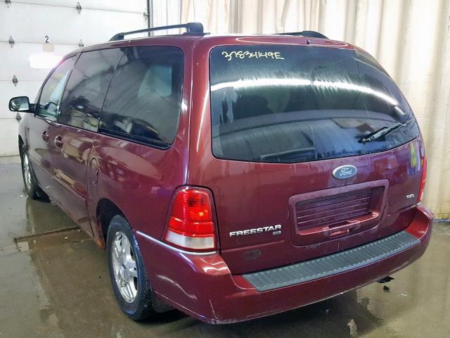 2FMZA52216BA31695 - 2006 FORD FREESTAR S MAROON photo 3