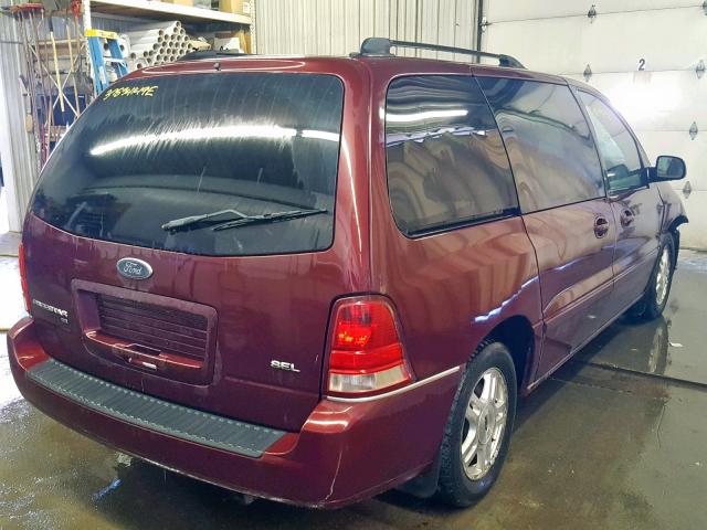 2FMZA52216BA31695 - 2006 FORD FREESTAR S MAROON photo 4