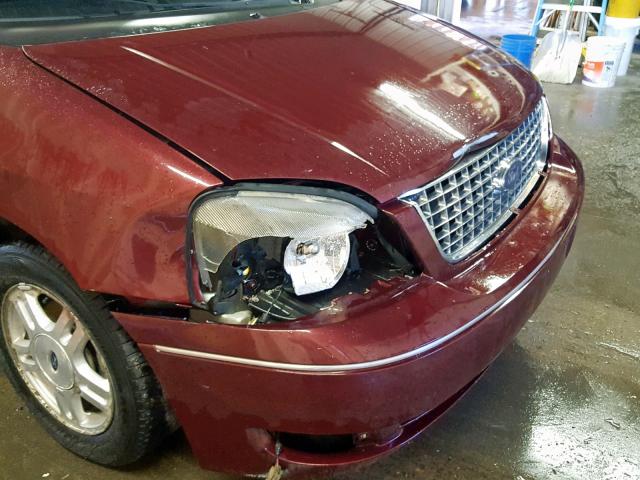 2FMZA52216BA31695 - 2006 FORD FREESTAR S MAROON photo 9