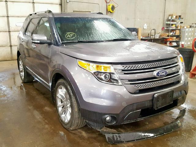 1FM5K8F87EGA54692 - 2014 FORD EXPLORER L GRAY photo 1