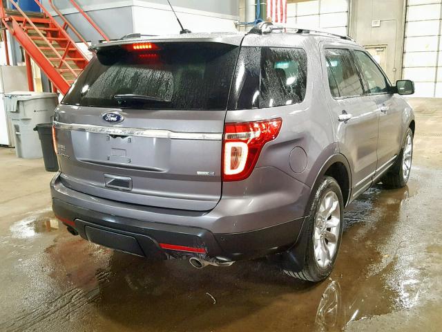 1FM5K8F87EGA54692 - 2014 FORD EXPLORER L GRAY photo 4