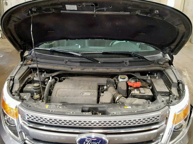 1FM5K8F87EGA54692 - 2014 FORD EXPLORER L GRAY photo 7