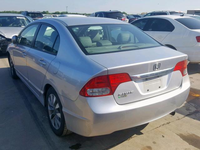 2HGFA16949H502183 - 2009 HONDA CIVIC EXL 银色 照片 3