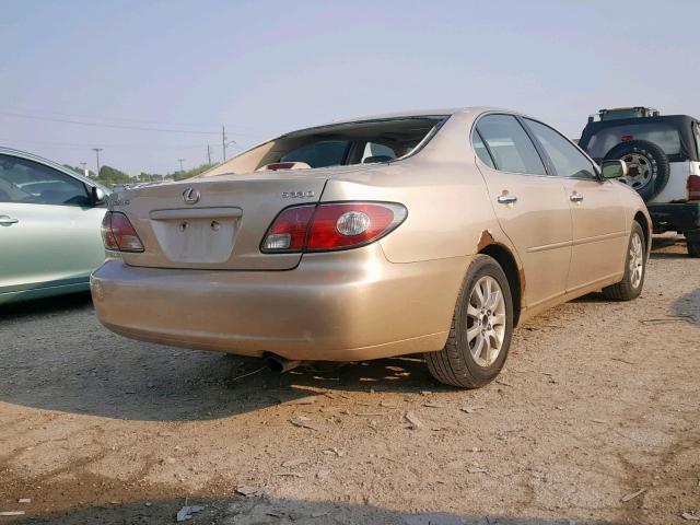 JTHBA30G545042904 - 2004 LEXUS ES 330 GOLD photo 4