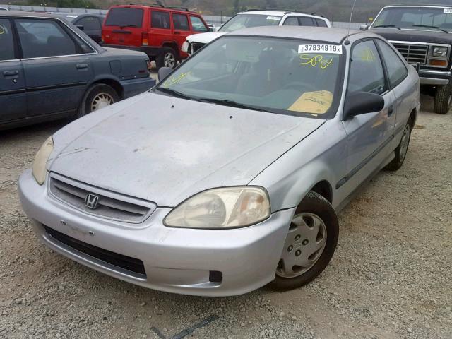 1HGEJ6227YL008774 - 2000 HONDA CIVIC DX SILVER photo 2