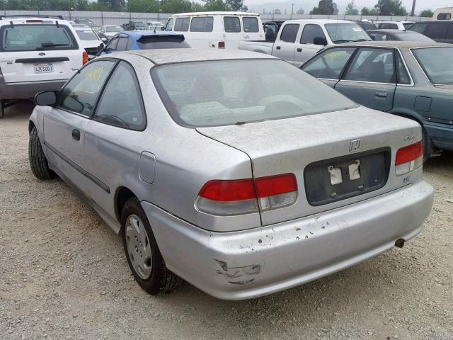 1HGEJ6227YL008774 - 2000 HONDA CIVIC DX SILVER photo 3