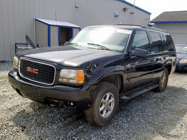 1GKEK13R3XR904760 - 1999 GMC YUKON BLACK photo 2