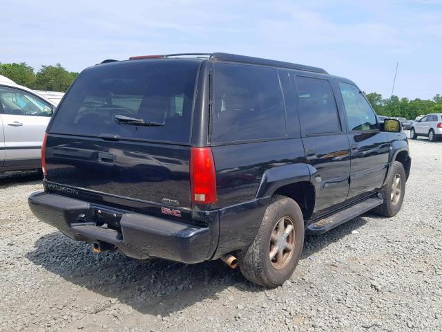 1GKEK13R3XR904760 - 1999 GMC YUKON BLACK photo 4