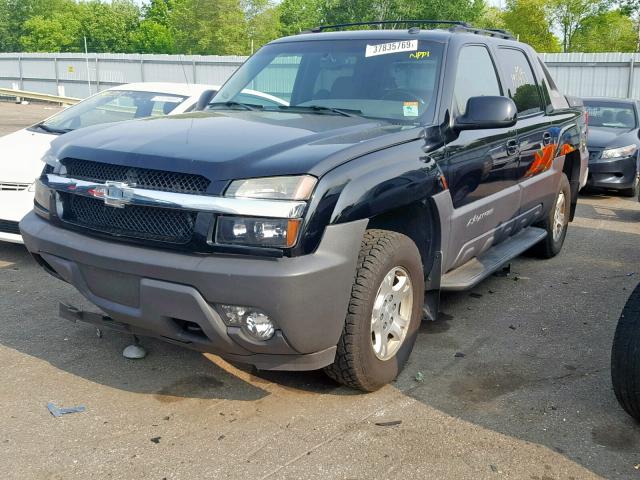 3GNEK13T63G200321 - 2003 CHEVROLET AVALANCHE BLACK photo 2