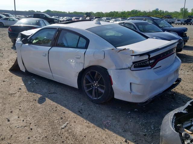 2C3CDXHG0KH607661 - 2019 DODGE CHARGER GT WHITE photo 3